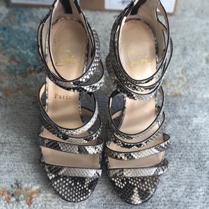 Authentic Christian Louboutin Python Lucido 100